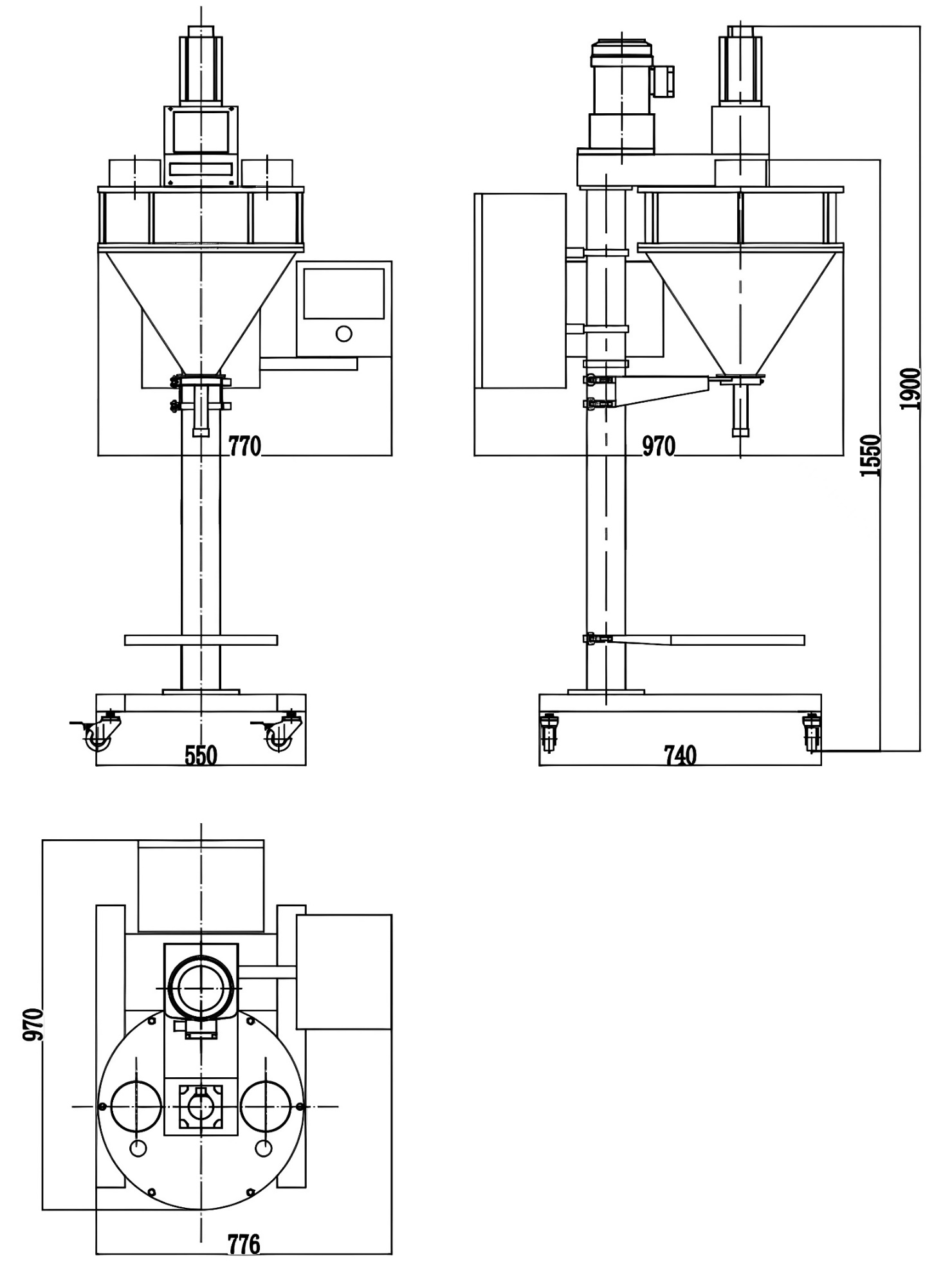 Máquina de enchimento de pó GMB-01A